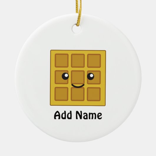 Cute Waffle Keramisch Ornament (Voorkant)