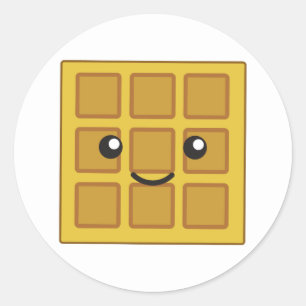 Cute Waffle Ronde Sticker