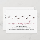 Cute Walch Prints Roos Gold Moving Aankondigingskaart (Voorkant / Achterkant)