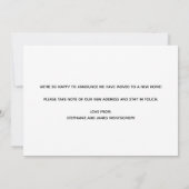 Cute Walking Paw Prints Moving Announcement Kaart (Achterkant)