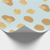 Cute Walnoten Nut Pattern Cadeaupapier (Hoek)