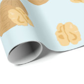 Cute Walnoten Nut Pattern Cadeaupapier (Rol Hoek)