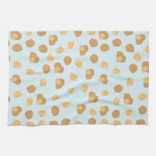 Cute Walnoten Nut Pattern Kitchen Decor Theedoek (Horizontaal)