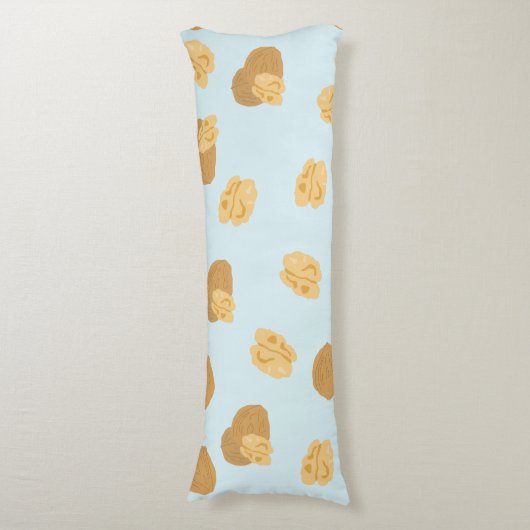Cute Walnoten Nut Pattern Lichaamskussen (Voorkant Verticaal)