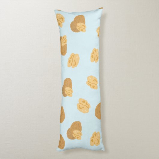 Cute Walnoten Nut Pattern Lichaamskussen (Achterkant (Verticaal))