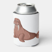 Cute walrus cartoon blikjeskoeler (Blikje Achterkant)