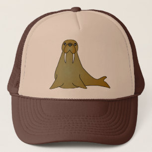 Cute Walrus Cartoon Trucker Pet