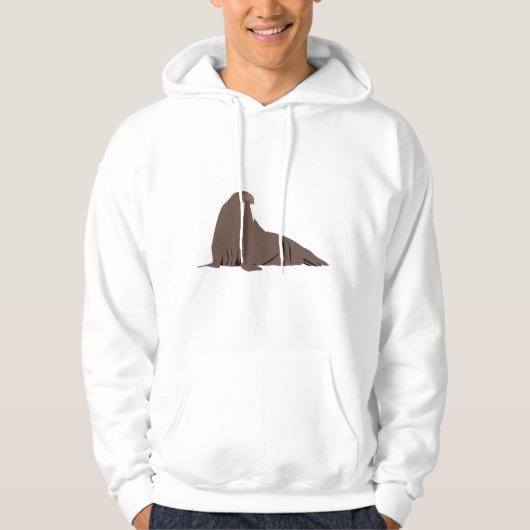 Cute Walrus Illustration Hoodie (Voorkant)