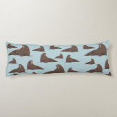 Cute Walrus Pattern Lichaamskussen (Achterkant)