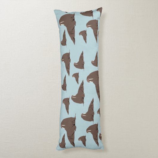 Cute Walrus Pattern Lichaamskussen (Achterkant (Verticaal))
