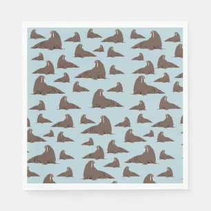 Cute Walrus Pattern Servet