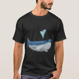 Cute Walvis Mariene Levens Dier Illustratie Pastel T-shirt