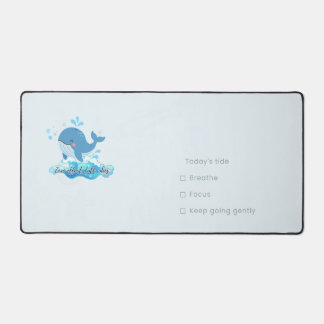 Cute walvisbureaumat met Today's Tide-checklist Bureaumat