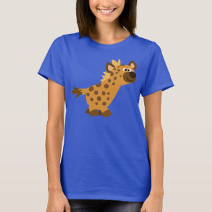 Cute Wandelende Cartoon Hyena Vrouwen T-Shirt