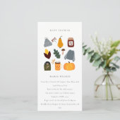 Cute Warm Cozy Autumn Essential Baby shower Invite Bedankkaart (Staand voorkant)