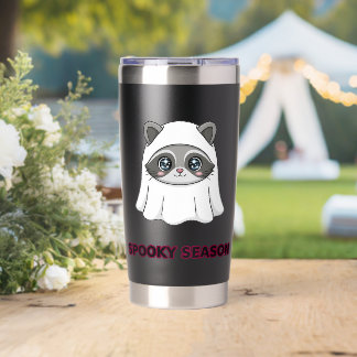 Cute Wasbeer Geest Spoken Seizoen Halloween Zweets Geïsoleerde Drinkbeker