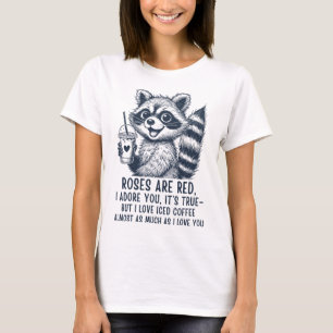 Cute Wasbeer Iced Coffee Liefde Shirt