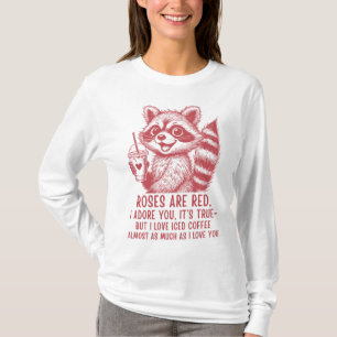 Cute Wasbeer Iced Coffee Liefde Shirt