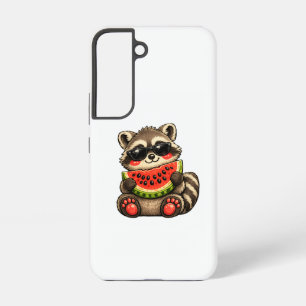 Cute Wasbeer met Watermeloen Samsung Galaxy Hoesje