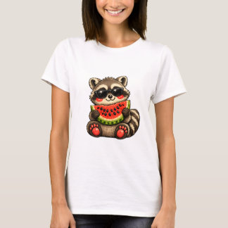 Cute Wasbeer met Watermeloen T-shirt