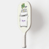 Cute wasmachine cartoon illustratie pickleball paddle (Links)