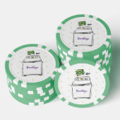Cute wasmachine cartoon illustratie poker chips (Opstapeling)