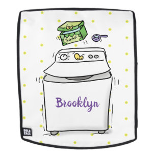 Cute wasmachine cartoon illustratie rugtassen