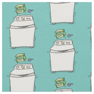 Cute wasmachine cartoon illustratie stof