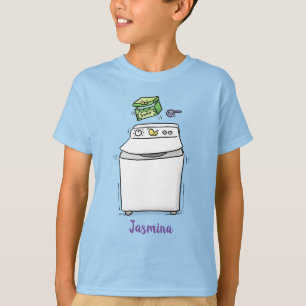 Cute wasmachine cartoon illustratie t-shirt