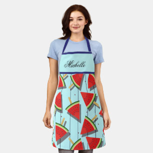 Cute Water Melon Popsicle Womens Chef Baker Schort