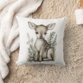 Cute Watercolor Baby Animals with Flowers Kussen (Deken)