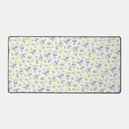 Cute Watercolor Blueberry Botanical Pattern (Recto)