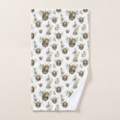 Cute Watercolor Bumblebee Design | Soft Pastel Bee (Serviette à main)