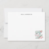 Cute watercolor Cake Mixer Flat  Bedankkaart (Voorkant)