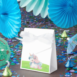 Cute Watercolor Eenhoorn Verjaardagsfeest Bedankdoosjes