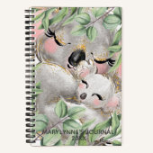 Cute Watercolor Koala Mom & Baby Carnet Journal (Recto)