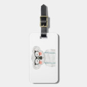 Cute Watercolor Koala with Glasses Bagagelabel (Voorkant verticaal)