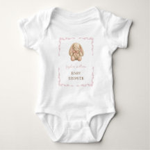 Cute Watercolor Konijn Baby Shower