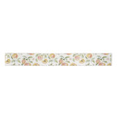 Cute Watercolor Leafy Peach Botanical Lint (Voorkant)