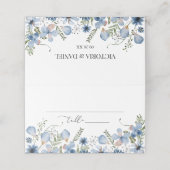 Cute Watercolor Name and Table Number (Buitenkant ongevouwen)