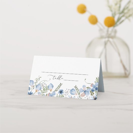 Cute Watercolor Name and Table Number (Voorkant)