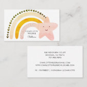 Cute Watercolor Rainbow Carte de visite de garde d (Devant / Derrière)
