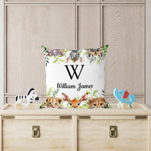 Cute Watercolor Safari Dieren Baby Kamer Kussen