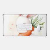 Cute Watercolor Spring Bunny Carrot (Clavier et souris)