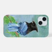 Cute Watercolor Stellar Jay Oiseau Faune Art (Verso Horizontal)
