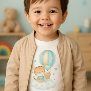 Cute Watercolor Tijger & Ballon Peuter T-Shirt