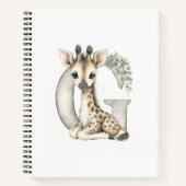 Cute watercolour baby animal alphabet Giraffe Notitieboek (Voorkant)