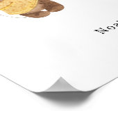 Cute Watercolour Bear With Balloon Name Poster (Hoek)