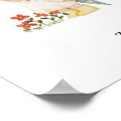 Cute Watercolour Bear With Umbrella Name Poster (Hoek)