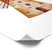 Cute Watercolour Mill Farm Windmill Poster (Coin)